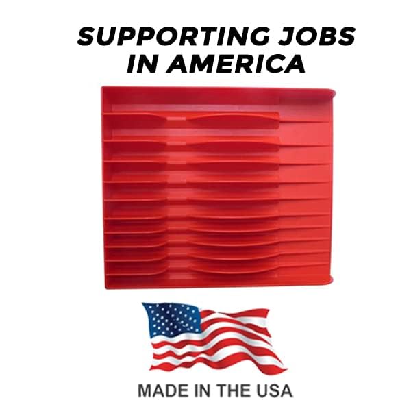 Best Pliers Organizer Tool Box - Heavy Duty Red Tool Storage for Mechanics & DIY - Perfect for Garage, Workshop & Home Use