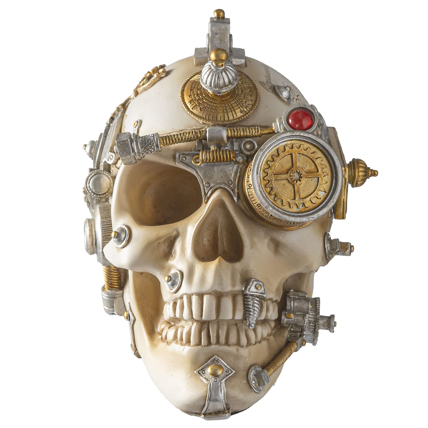 Erasmus Darwin's Steam Cerebrum Resin Figurine - Unique Vintage Science Decor | Perfect for Steam Punk Collections, Office Desk Decor & Historical Gift Ideas