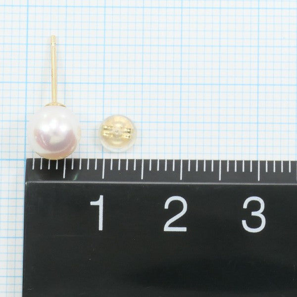 18K Yellow Gold Pearl Earrings for Women - Classic Elegant Stud Earrings Jewelry Gift for Birthday, Anniversary & Special Occasions