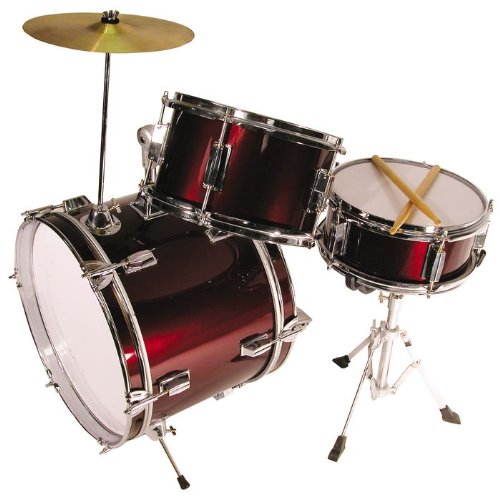 Cannon Percussion JAMM Jr. 3-Piece Kids Drum Set - Blue | Complete Beginner Drum Kit for Children | Perfect for Home Practice, Music Lessons & Playtime