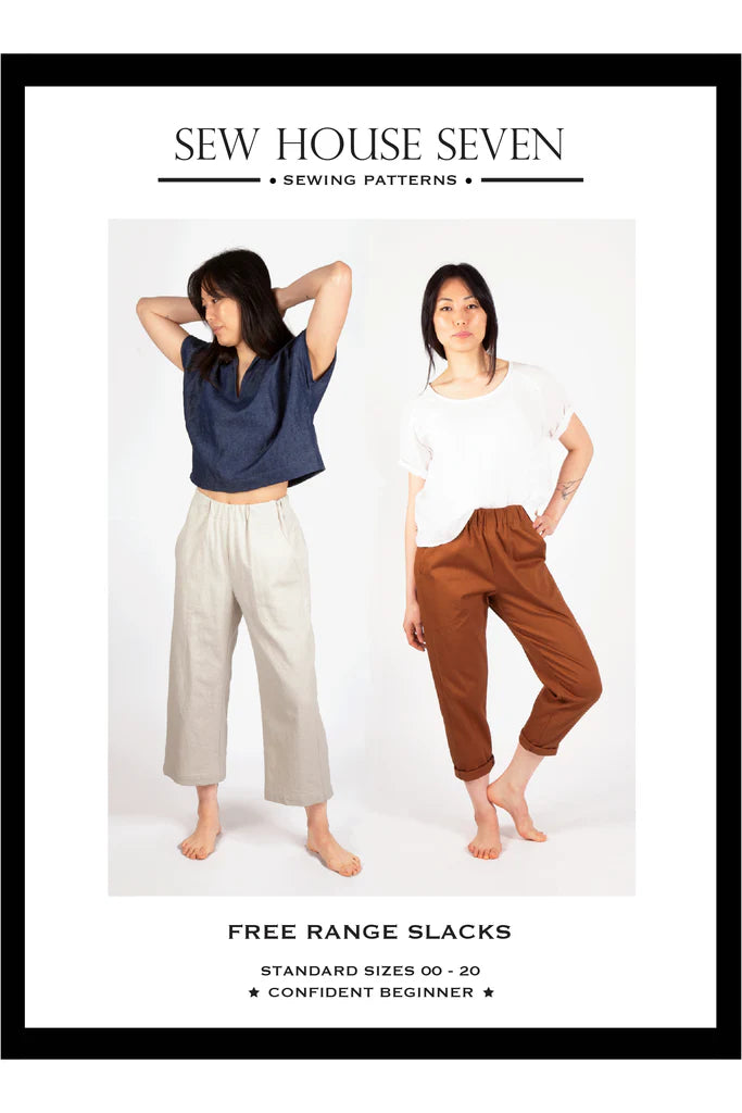 Free Range Slacks Pattern - Sizes 00-20 | Comfortable & Stylish Women's Pants for Work, Office & Casual Wear