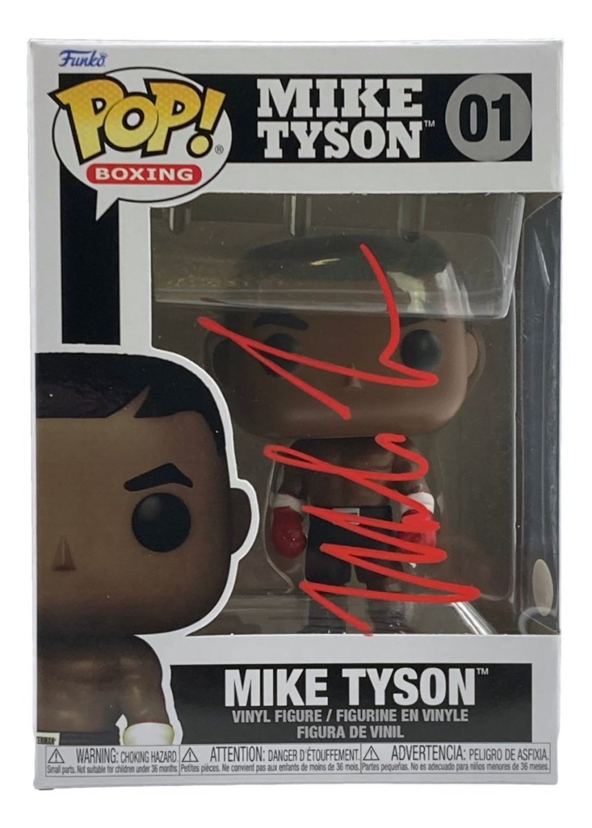 Mike Tyson Signed Red Boxing Gloves Funko Pop #01 with JSA COA - Limited Edition Collectible for Boxing Fans, Sports Memorabilia & Home Decor