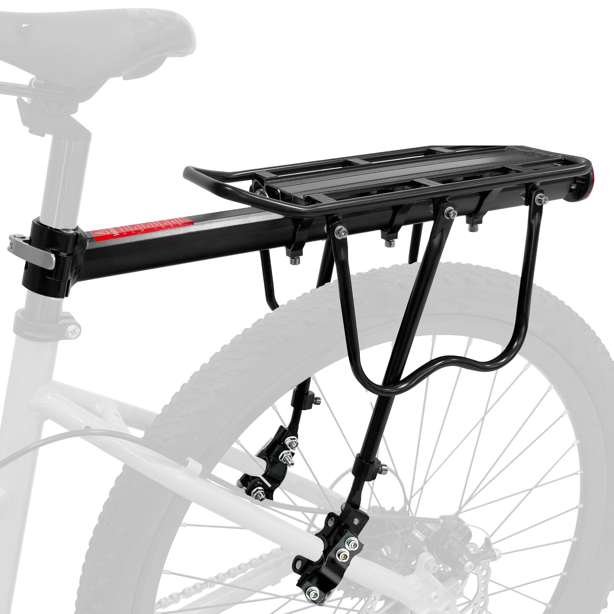 Aluminum Alloy Rear Bike Rack - Quick Release Cargo Carrier for Bicycle Back | Perfect for Commuting, Grocery Shopping & Outdoor Adventures