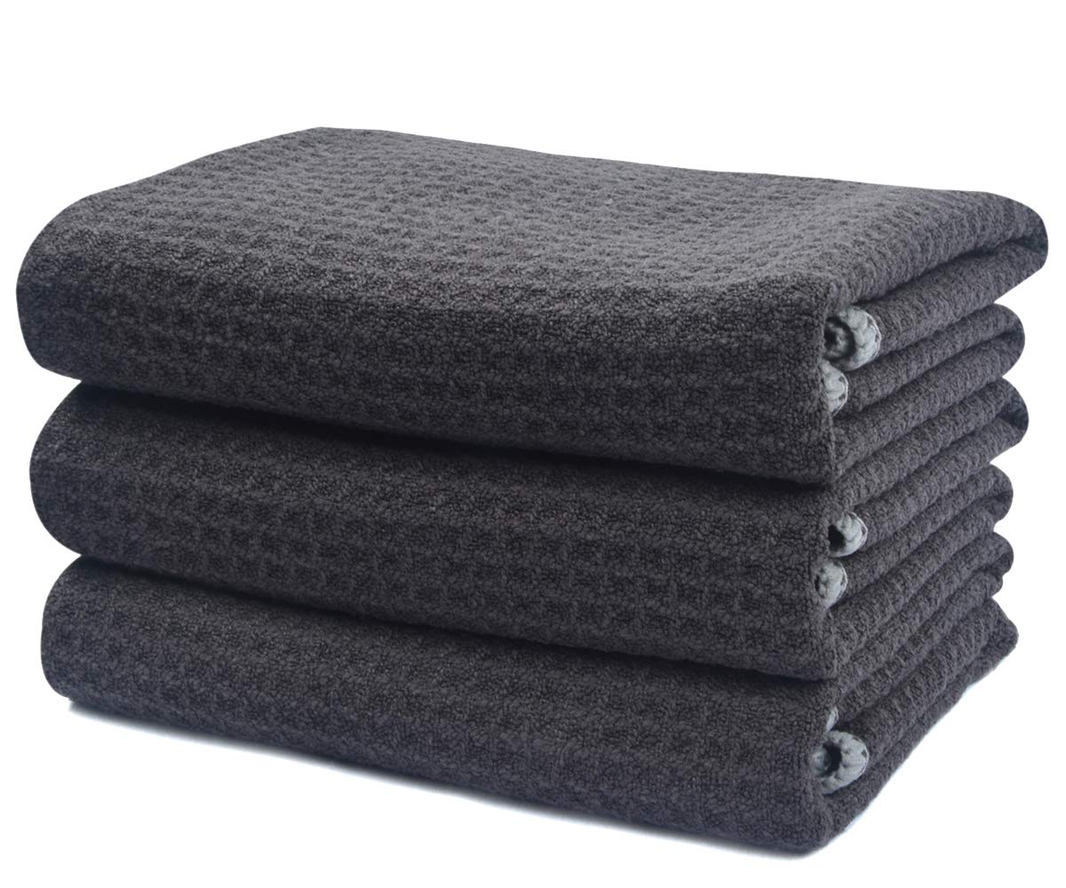 Premium Microfiber Dish Towels Set - Ultra Absorbent Waffle Weave Kitchen Towels (16