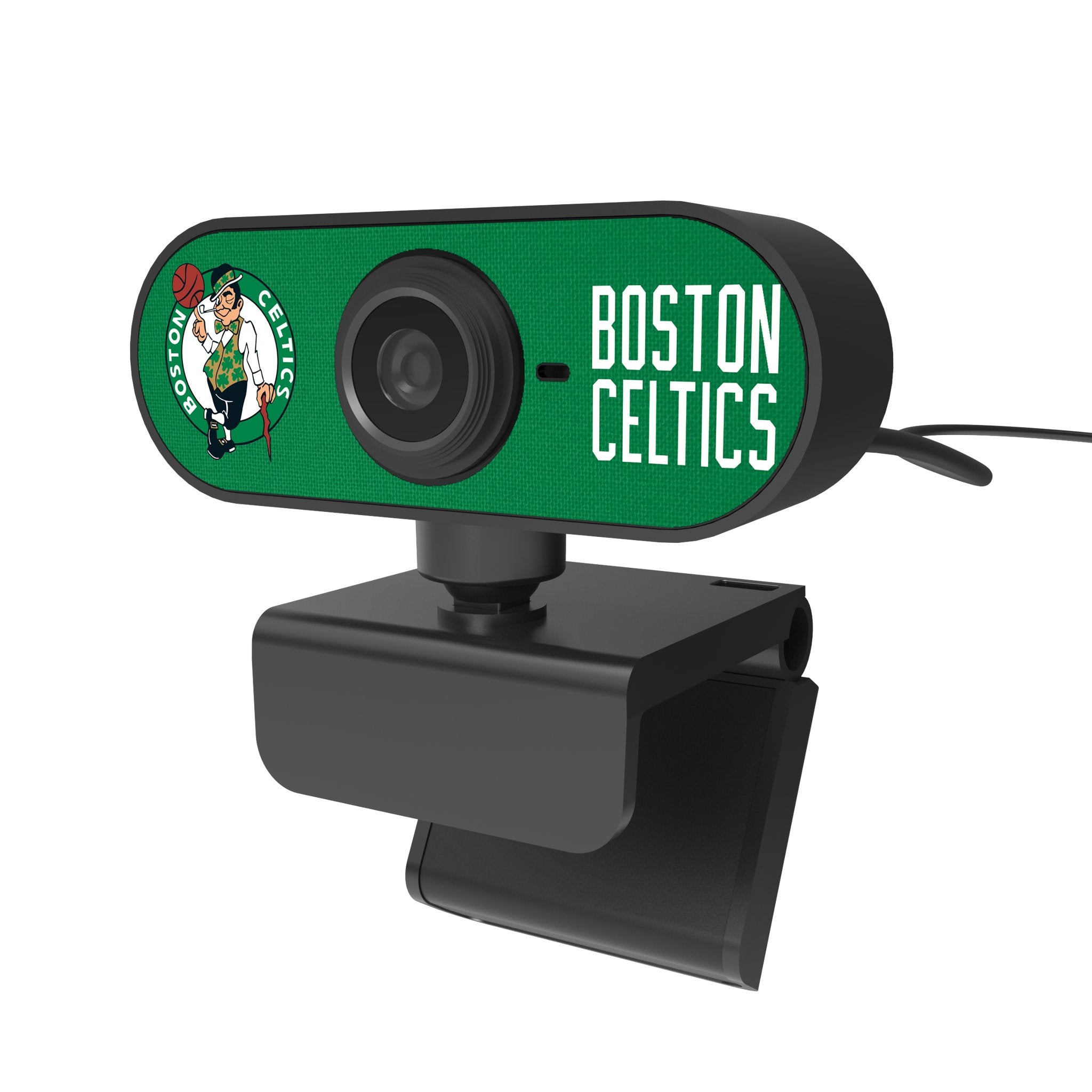Boston Celtics NBA Team Logo HD Webcam with Built-in Microphone - Perfect for Video Calls, Gaming, and Live Streaming