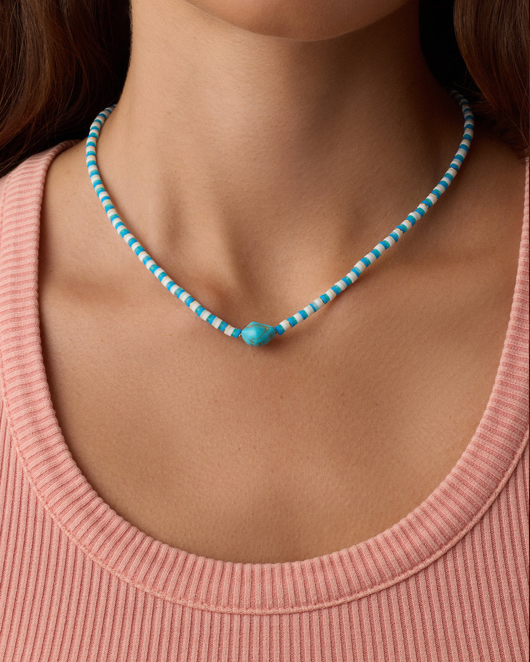 Authentic Harbor Turquoise Necklace for Women - Handmade Sterling Silver Jewelry | Perfect for Boho, Casual & Formal Outfits