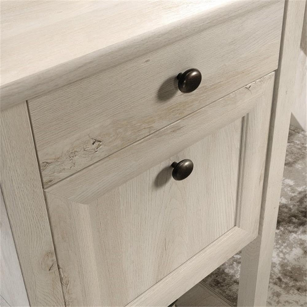 UrbanPro Engineered Wood L-Shaped Desk in Chalked Chestnut - Modern Home Office Furniture for Small Spaces, Study & Workstation Setup