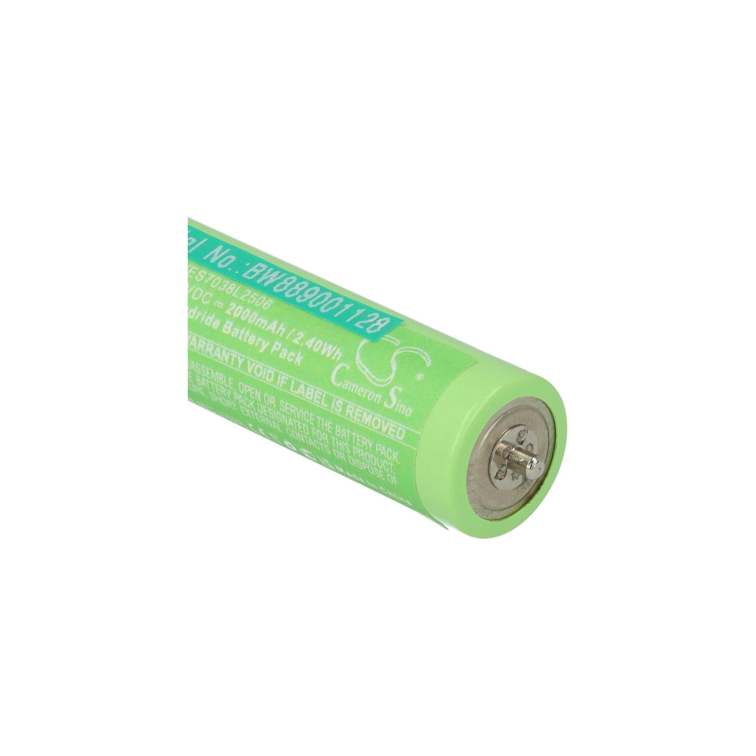 2 Pack Replacement Battery for Panasonic ES-RT17, ES-RT40, ES-RT31, ES-RT33, ES-RT30, ES-RL21 Electric Shaver - 2000mAh 1.2V NiMH Rechargeable Batteries - Perfect for Travel & Daily Shaving Needs