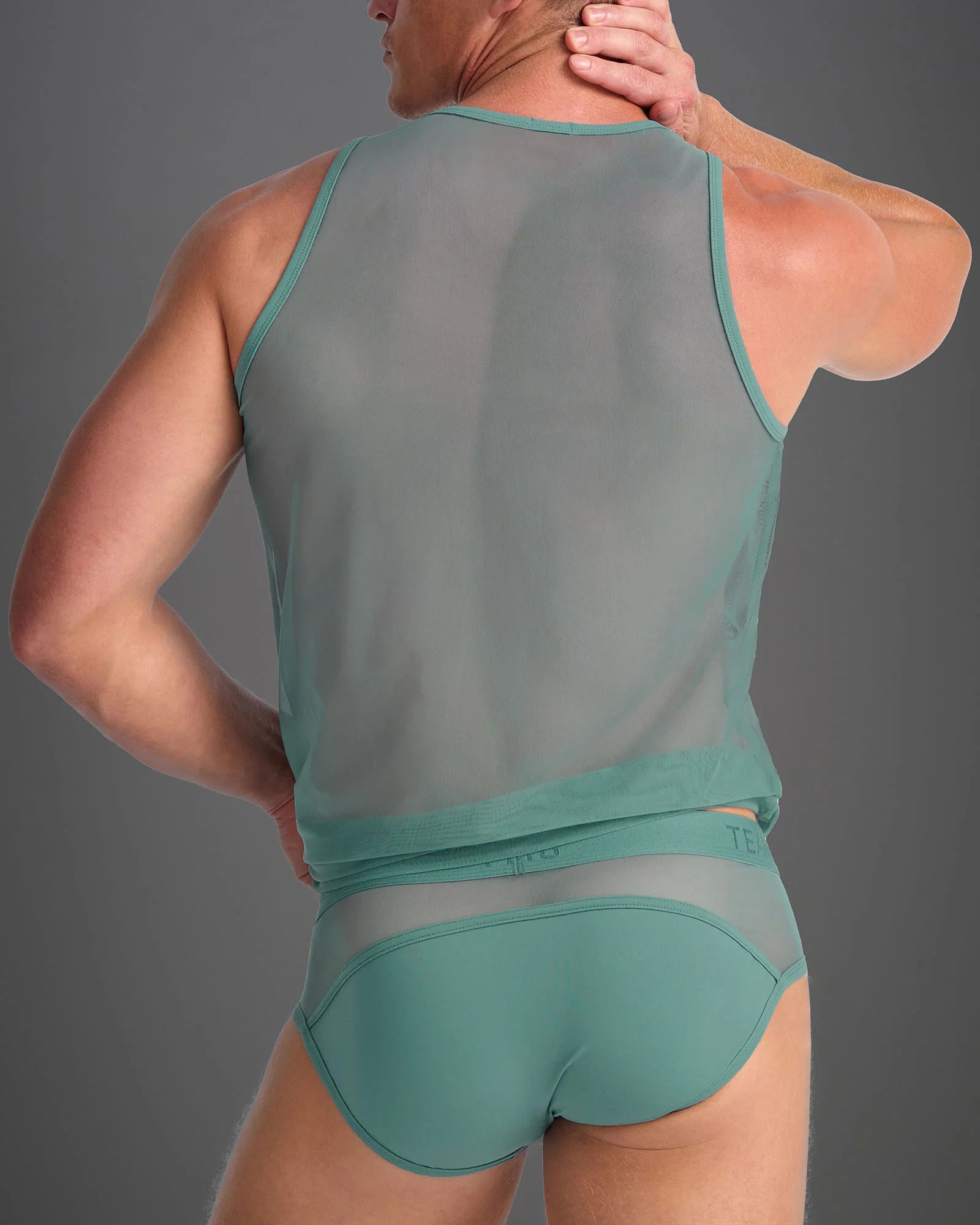 Teamm8 Score Sheer Mesh Tank Top for Women - Breathable Athletic Teal Shirt for Running, Yoga & Gym Workouts