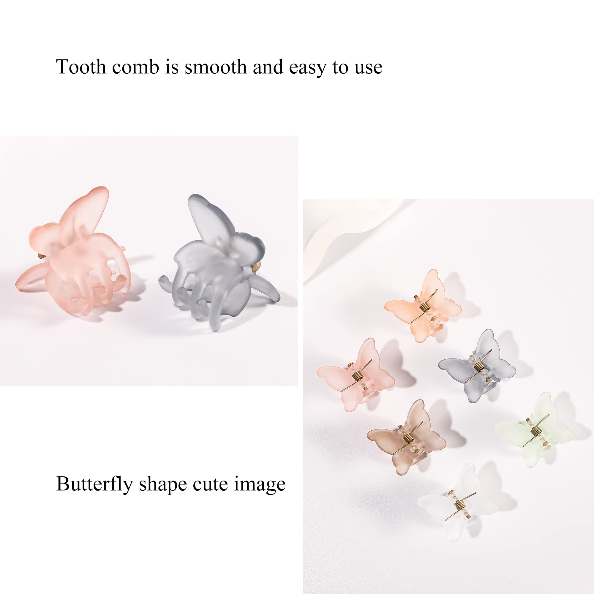 Mini Butterfly Hair Clips for Girls & Women - 90s Cute Tiny Claw Clips for Toddlers | Perfect for School, Parties & Everyday Hairstyles