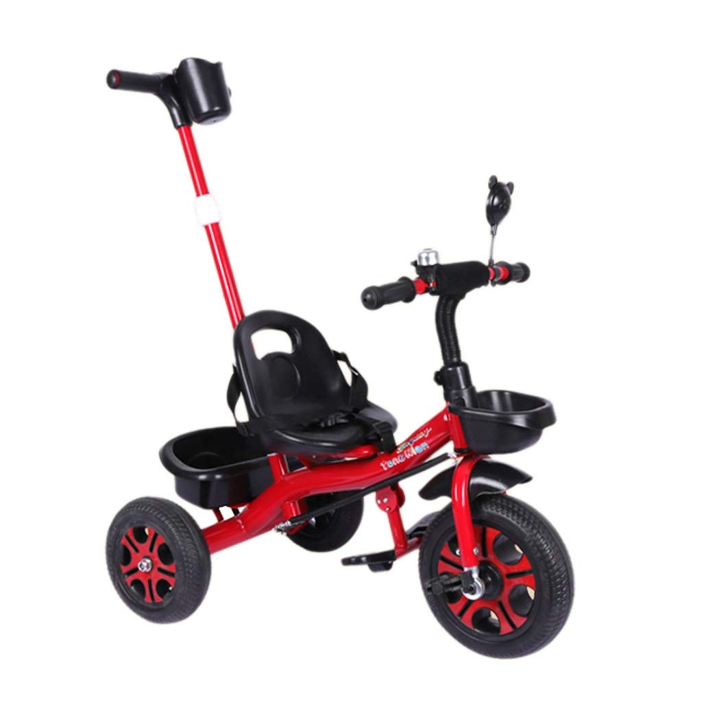 **Red Toddler Bike Trolley Seat Belt with Classic Bicycle Bell – Safe & Adjustable for Kids 2-6 Years – Perfect Baby Birthday Gift for Outdoor Cycling & Park Adventures**