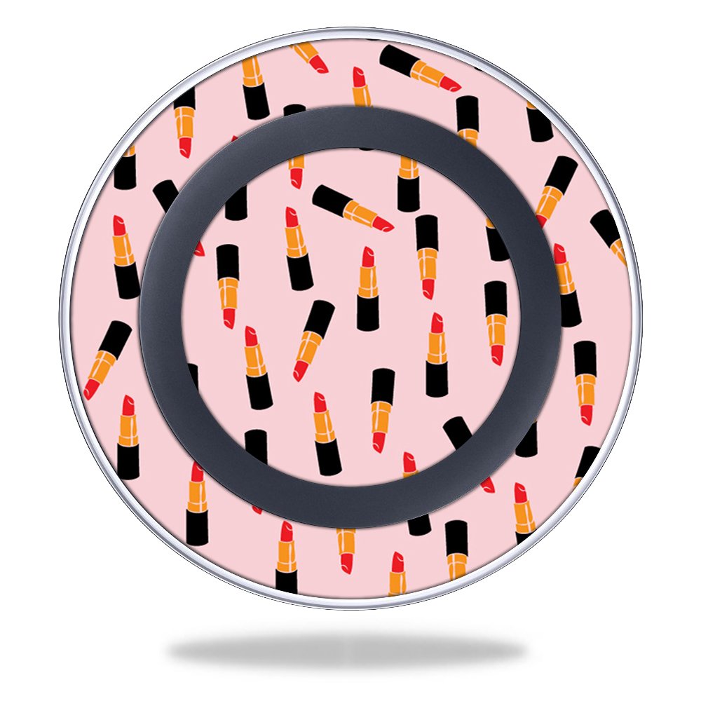 MightySkins Decorative Skin Wrap for Samsung Wireless Charging Pad - Lipstick Pattern Design | Protective Cover Sticker | Perfect for Home, Office & Travel Use