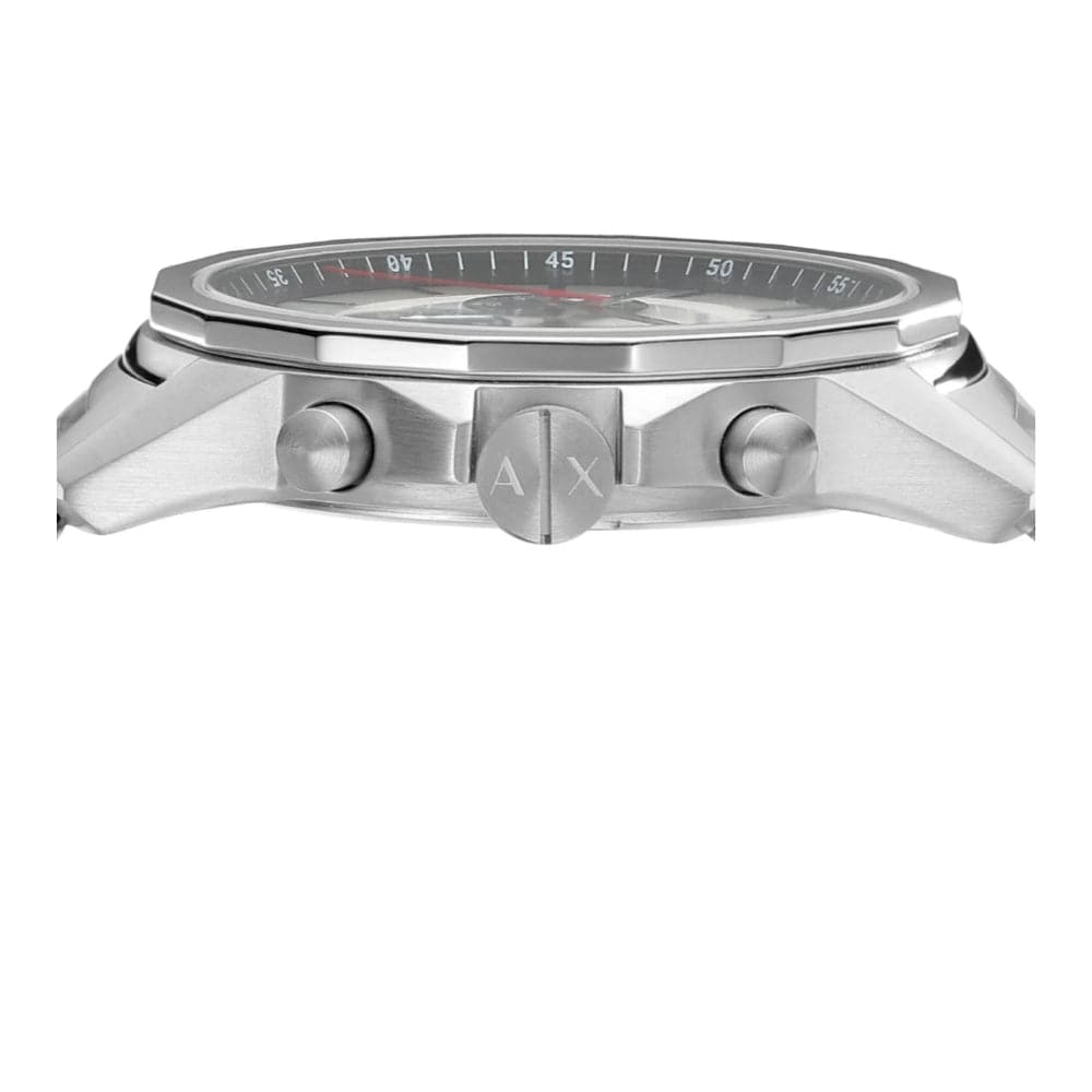 Armani Exchange AX1742 Men's Chronograph Watch - Silver Stainless Steel Band for Business, Casual & Formal Wear | Water Resistant & Durable