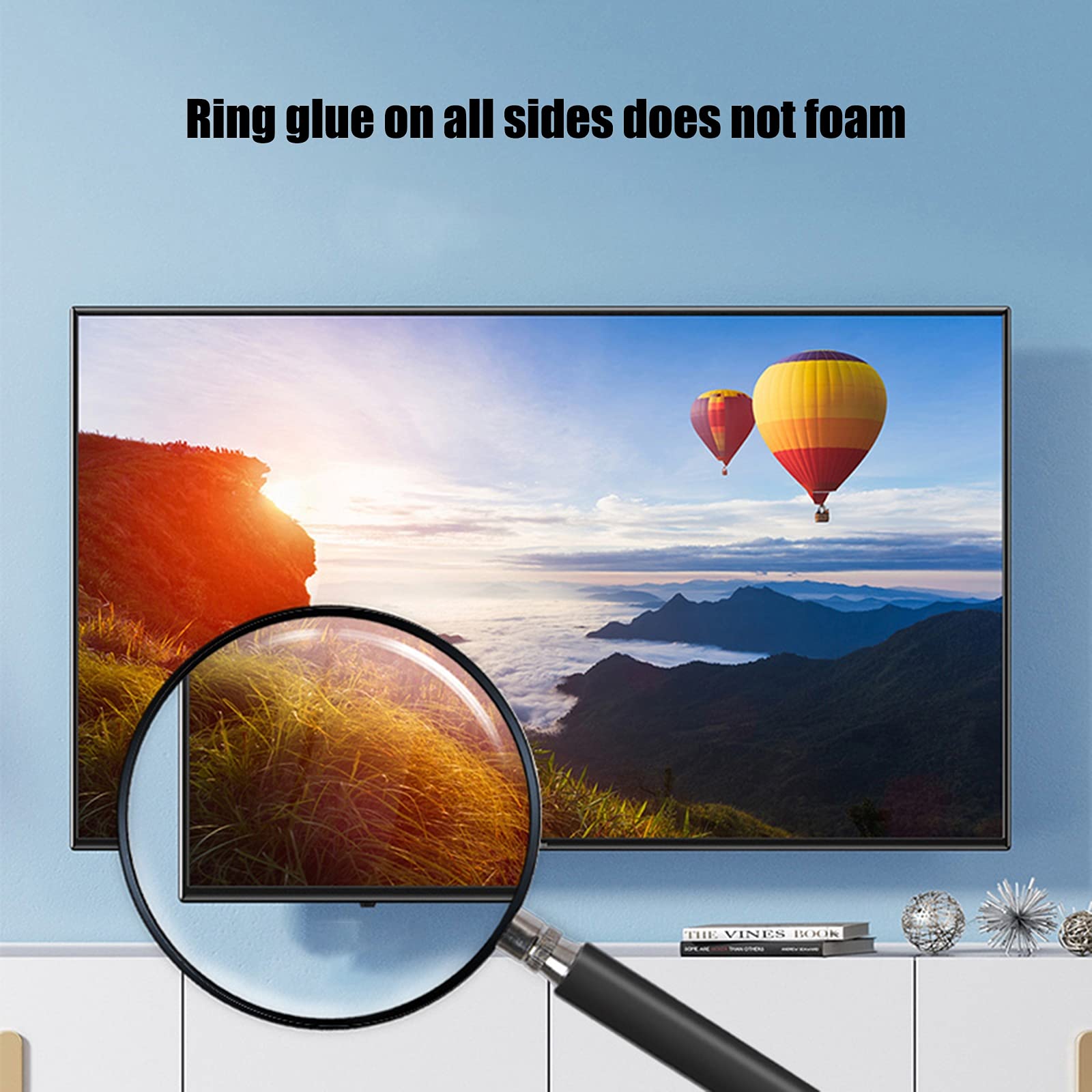 AIZYR Anti Blue Light Screen Protector for TV - Anti Glare Film Reduces Eye Fatigue for LCD, LED, OLED & QLED 4K HDTV (50 inch 1095x616mm) - Perfect for Home Theater, Gaming & Office Use