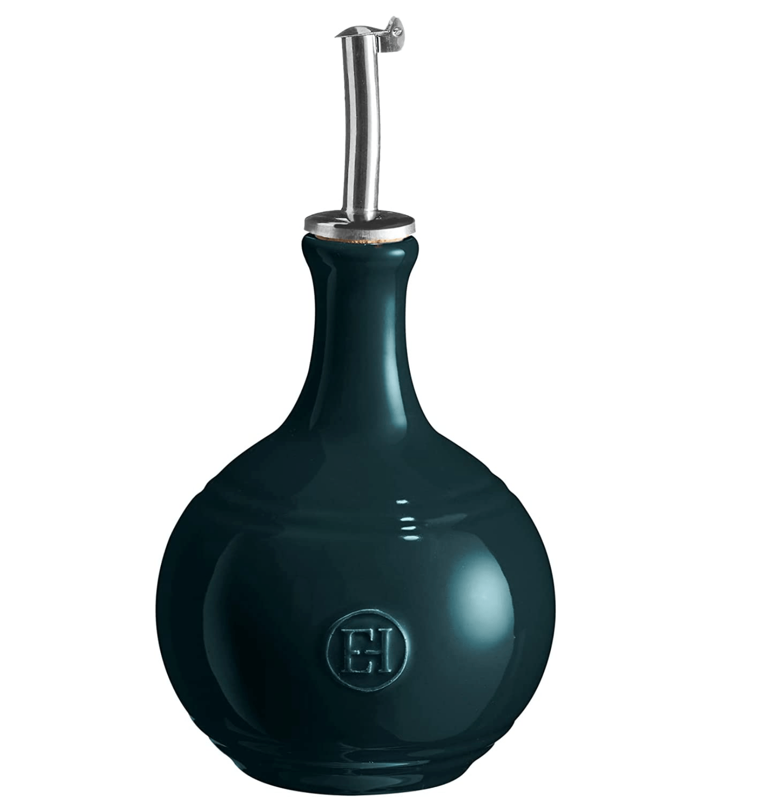 Emile Henry Vinegar Cruet in Ocean Blue - Elegant Glass Oil and Vinegar Dispenser for Salad Dressing, Cooking & Kitchen Decor