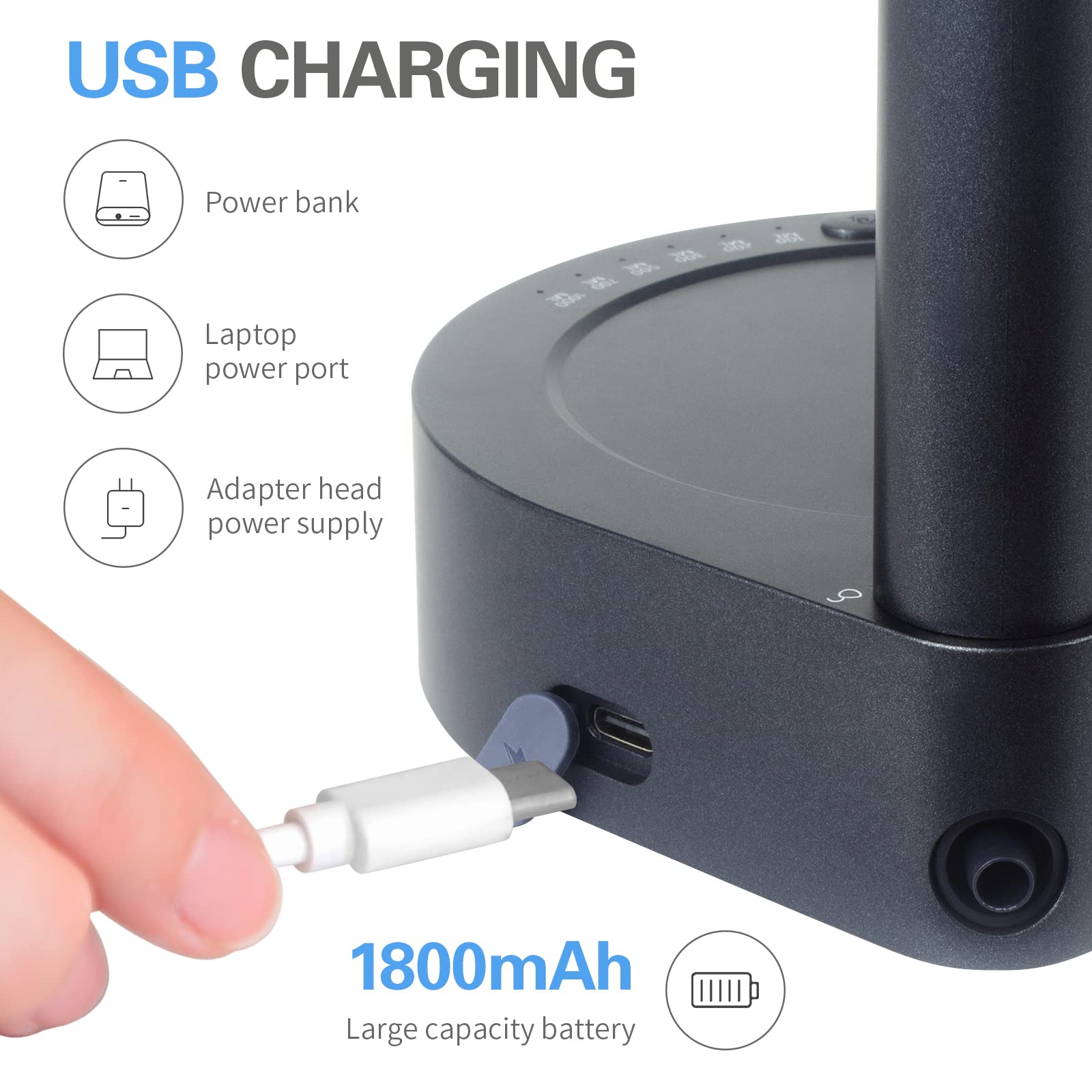 Electric Water Bottle Pump for 5 Gallon Bottles - USB Charging, Portable for Home & Office Use