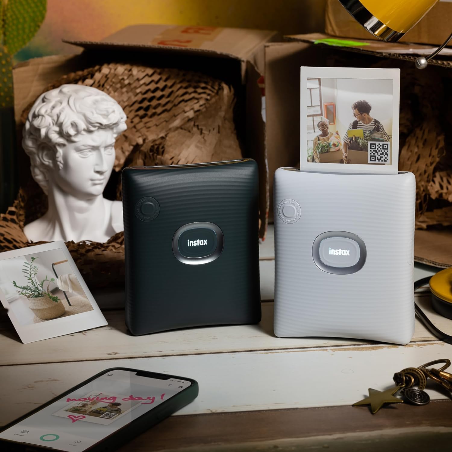 Instax Square Link Smartphone Photo Printer - Print Photos from Phone in Midnight Green | Perfect for Travel, Parties & DIY Scrapbooking