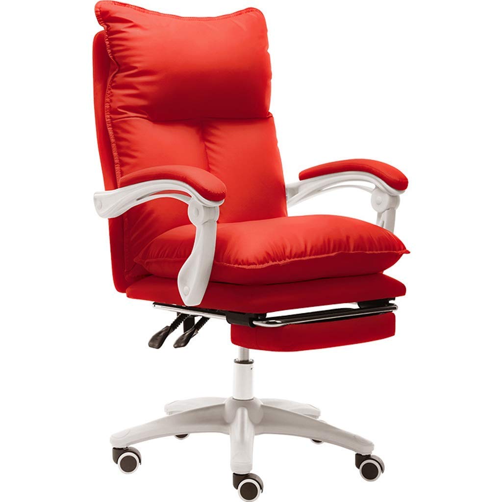 Ergonomic Office Desk Chair - Adjustable Computer Gaming Chair with Footrest, High Back Support for Home & Office Use, Swivel Reclining Executive Chair (White) - Perfect for Work, Gaming & Relaxation