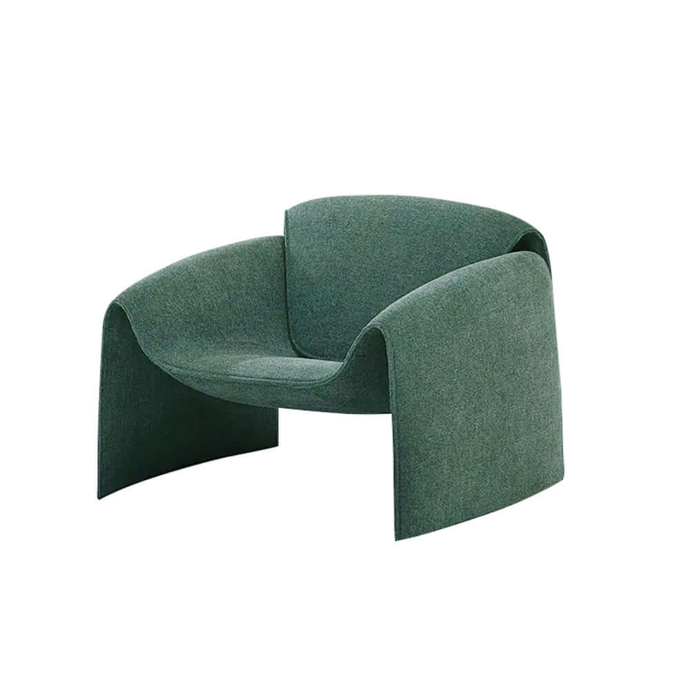Modern Deep Green Velvet Accent Chair - Upholstered Lounge Chair for Living Room, Bedroom & Office - Comfortable Mid-Century Style Seating for Relaxing & Reading