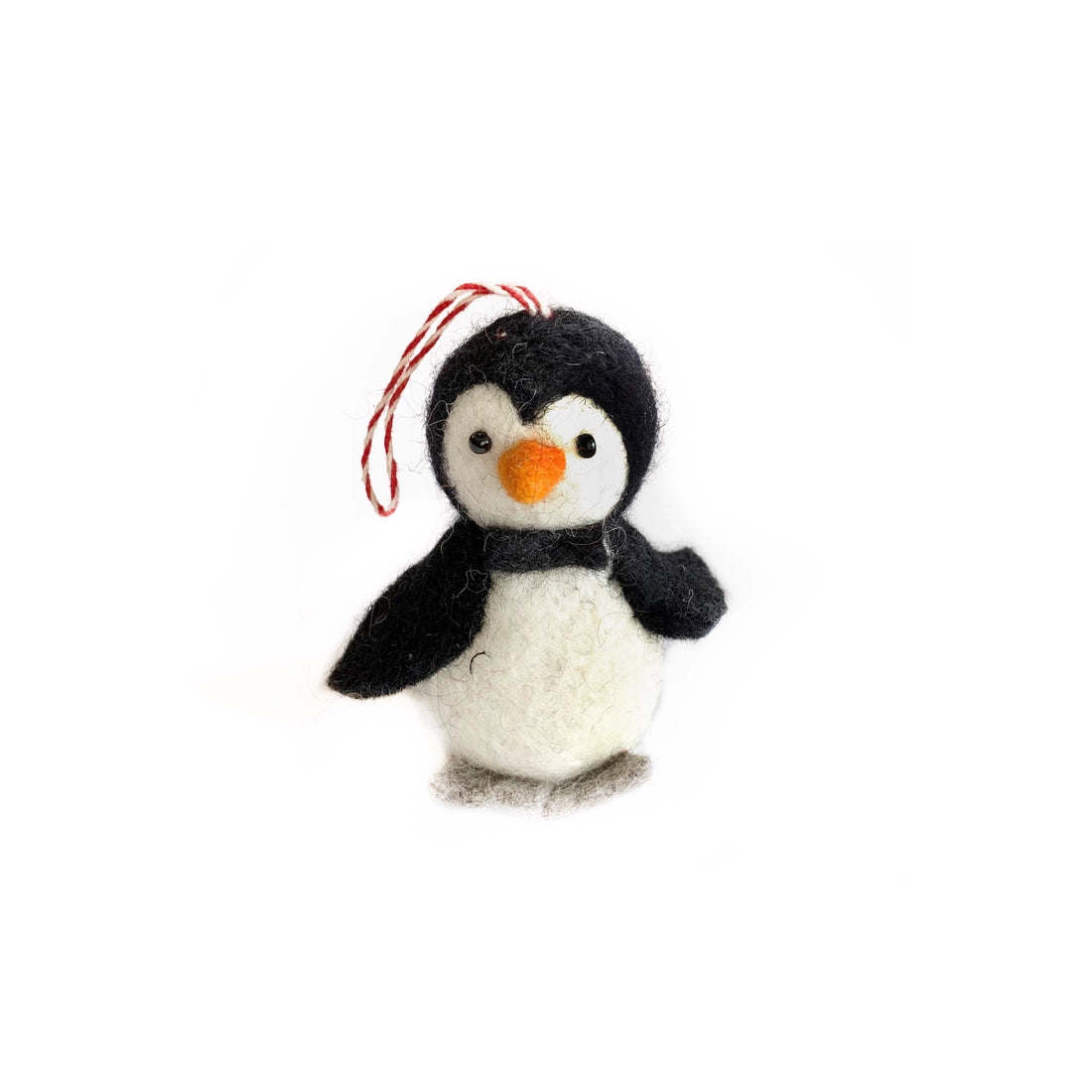 Handmade Penguin with Bow Tie Wool Christmas Ornament - Festive Holiday Decor for Tree, Gift, and Home