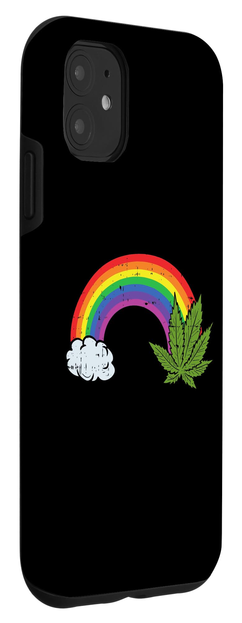 iPhone 11 Case - Rainbow Weed Leaf Design - Perfect for 420 & Cannabis Enthusiasts - Great Stoner Gift for Smokers & Pot Lovers - Ideal for Festivals, Parties & Daily Use