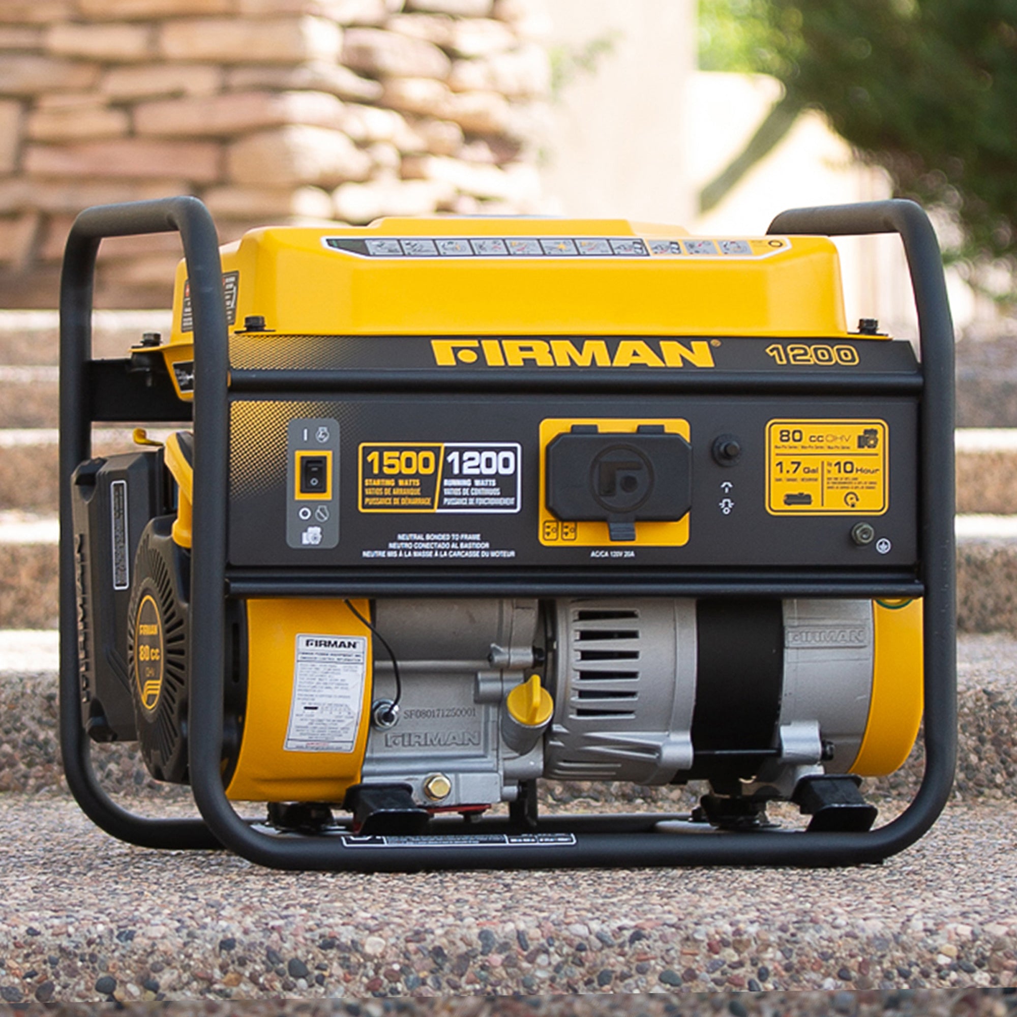 1500W Portable Gas Generator with Recoil Start - Reliable Power for Camping, Emergencies & Outdoor Activities