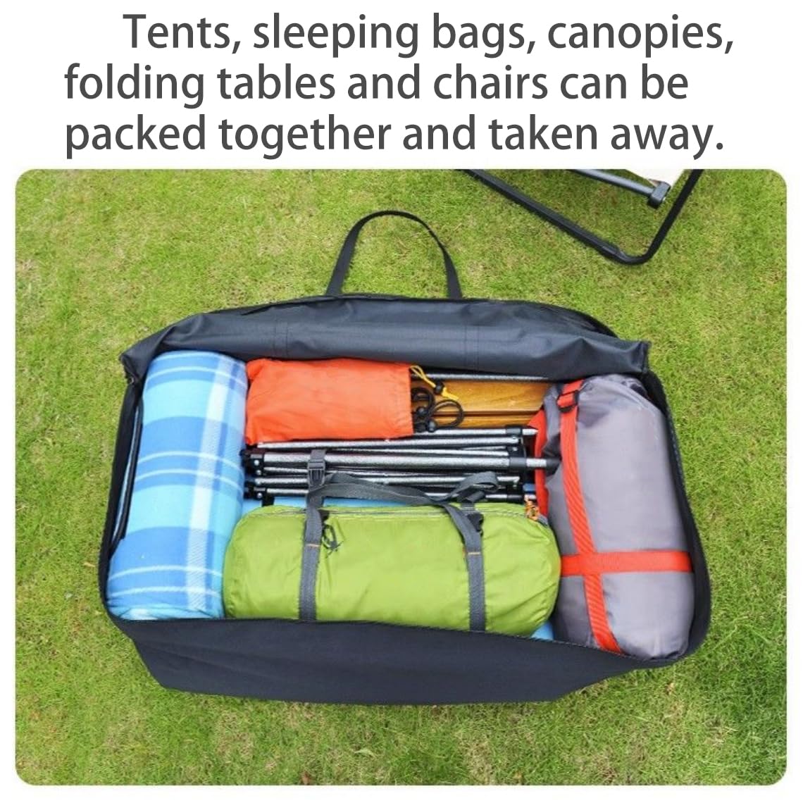 Heavy Duty Foldable Duffle Bag - Large 27.6 x 11.8 x 10.2 Inch Travel Gym Bag for Sports Equipment, Hiking & Camping Gear - Waterproof Storage Bag for Coaches, Athletes & Outdoor Enthusiasts | Perfect for Team Travel, Workout & Adventure Trips