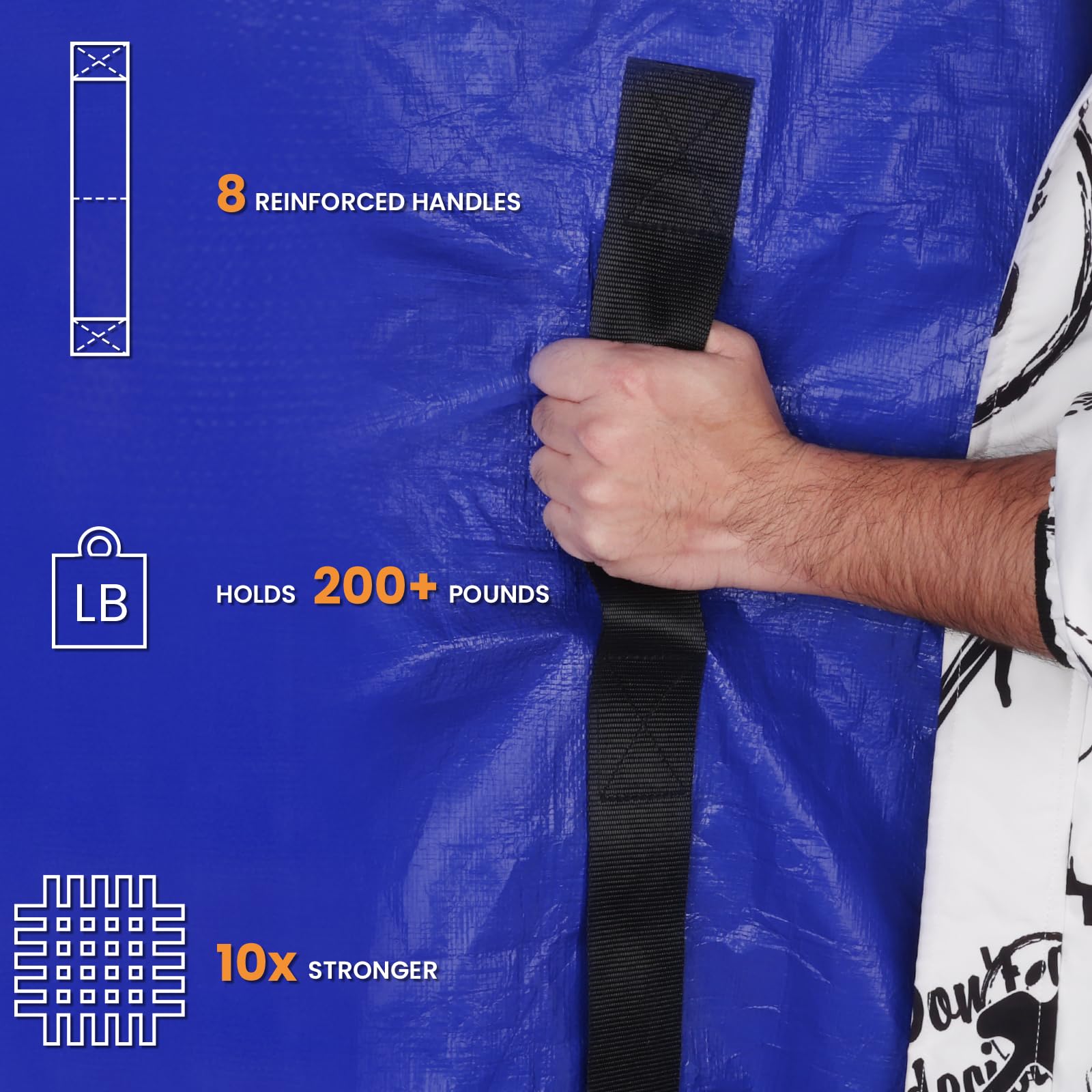 Extra Thick & Durable Queen Mattress Cover for Moving - Waterproof Reusable Mattress Protector with Heavy Duty Handles (82’’x62’’x15’’) - Perfect for Storage, Travel & Home Protection