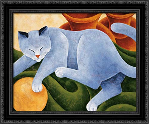 Canvas Art in a Black Ornate Wood Frame