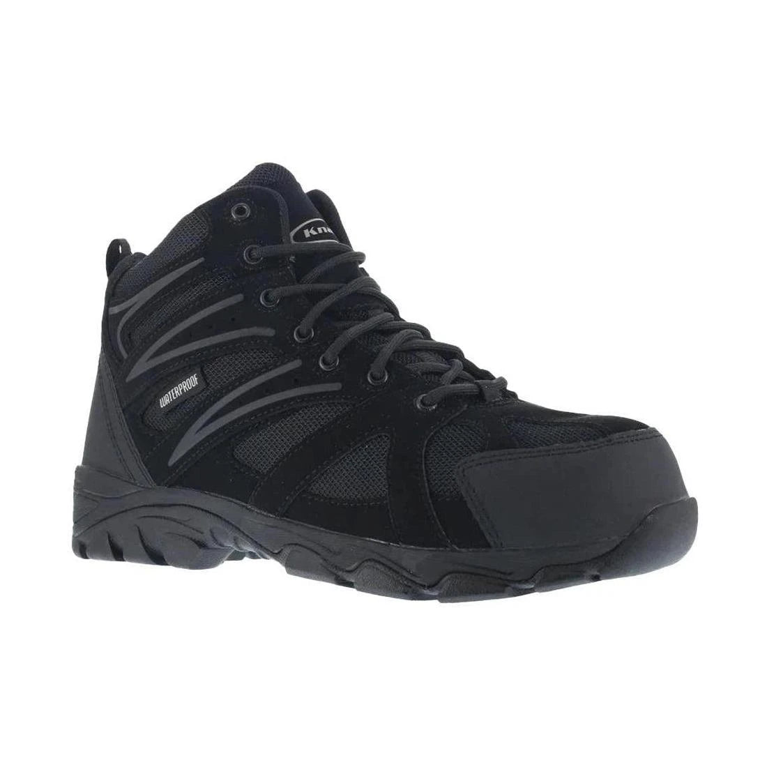**K5400 Composite Toe Waterproof Work Boots for Men - Non-Slip Hiking & Construction Safety Shoes - Durable Black Trail Hiker for Outdoor Work & Heavy Duty Jobs**