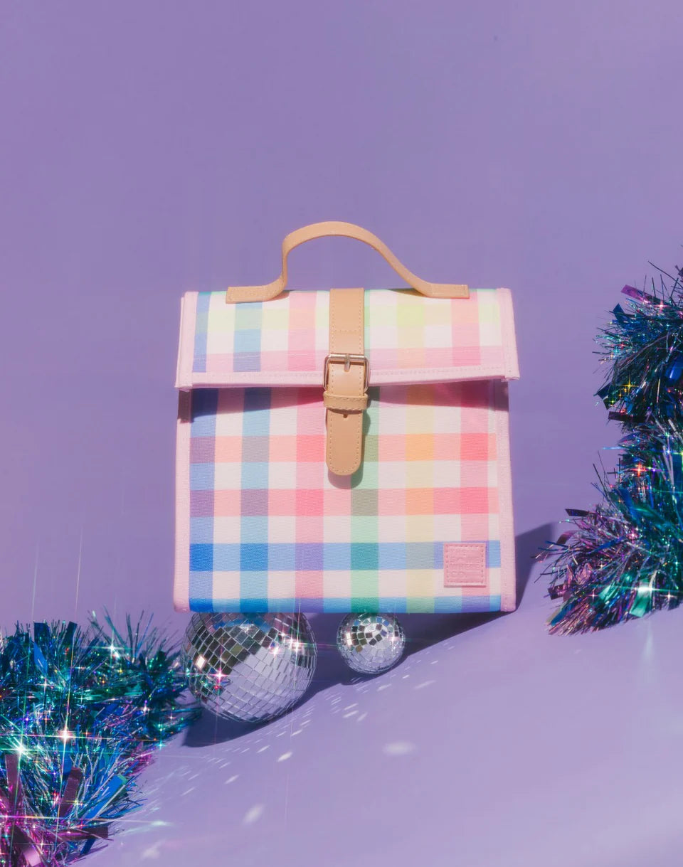 The Somewhere Co Sugarplum Lunch Satchel - Insulated Reusable Tote Bag for Work, School & Picnics | Eco-Friendly Food Container Carrier