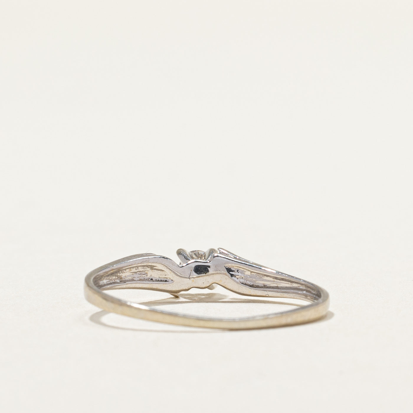 0.09ct Solitaire Diamond Ring - High Set Engagement Ring for Women, Size 7.5 | Perfect for Proposals, Anniversaries & Special Occasions