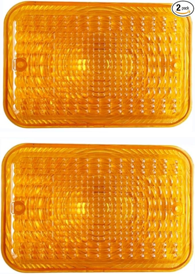 John Deere Tractor Taillight Lens Replacement - Amber LVU18745 Compatible with 1023E 1025R 1026R 2027R 2032R 3120 3203 3320 4105 4520 4600 5415 5425 Models (2-Pack) - Perfect for Farm Equipment Maintenance & Tractor Lighting Upgrades