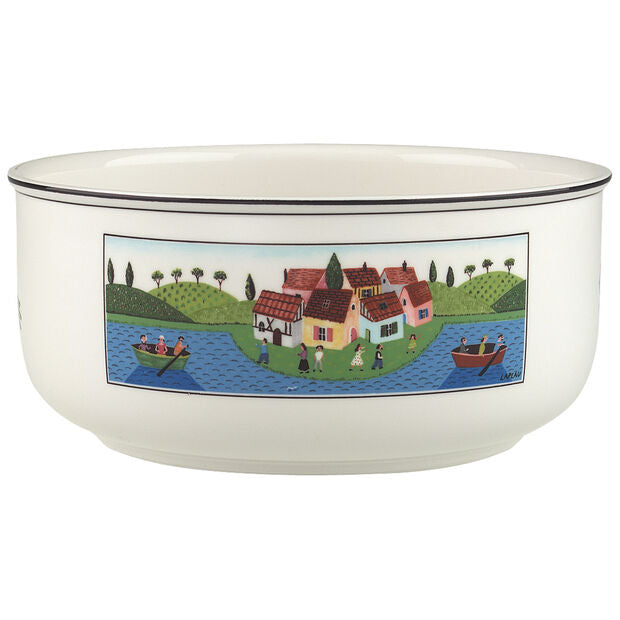 Design Naif Round Bowl - Handmade Ceramic Serving Bowl for Salads, Pasta & Desserts | Perfect for Dining & Entertaining