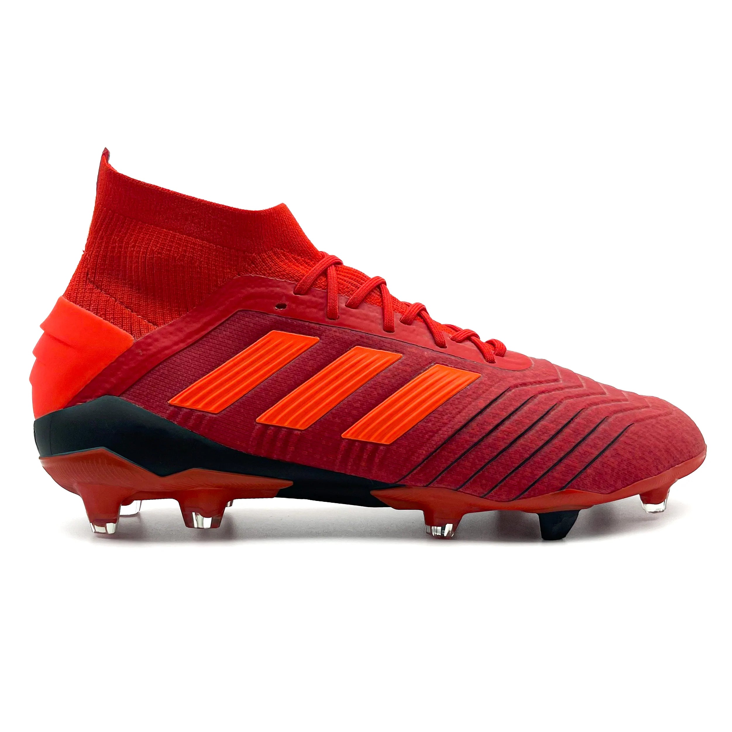 Adidas Predator 19.1 FG Soccer Cleats - Men's Football Shoes in Active Red | Firm Ground Outdoor Playing Surfaces | Perfect for Matches, Training & Competitive Games