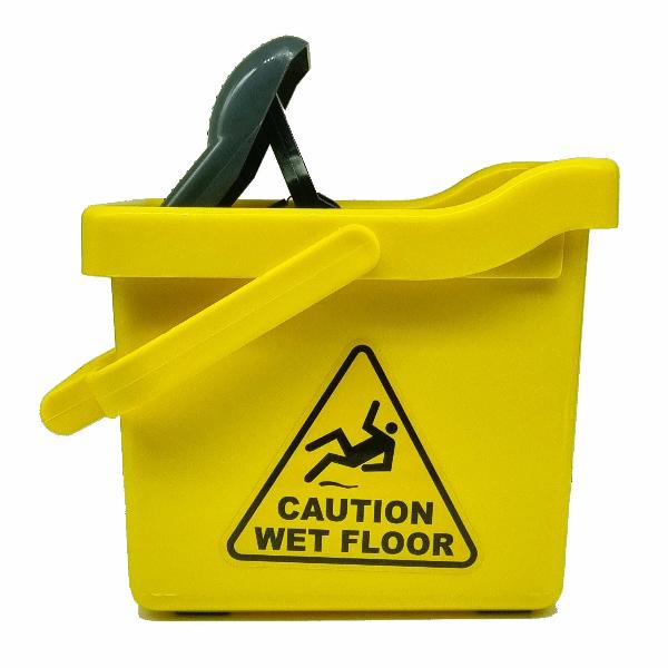 NAB Water Saver 12L Mini Wringer Mop Bucket with Spin Dry - Compact Cleaning Bucket for Floors, Tiles & Hardwood - Ideal for Home, Kitchen & Bathroom Cleaning