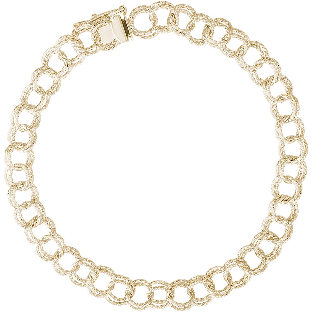 10k Yellow Gold Double Spiral Charm Bracelet with Gift Box & Secure Safety Clasp - Elegant Jewelry for Women & Girls - Perfect for Birthdays, Anniversaries & Everyday Wear