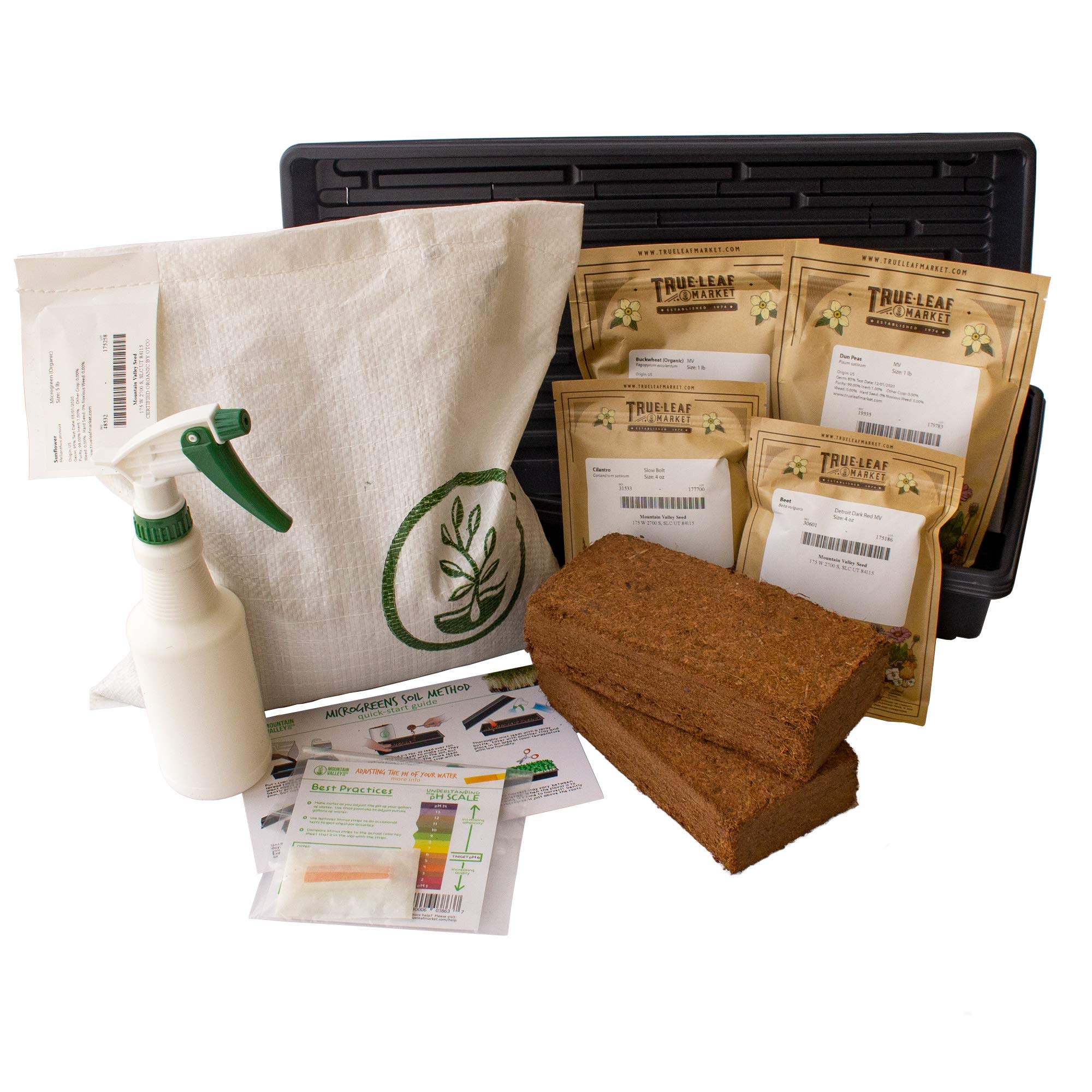 Organic Microgreens Growing Kit - Indoor Garden Starter Set for Sunflower, Buckwheat & Pea Shoots | Soil-Based Hydroponic System for Fresh Baby Greens & Salad | Perfect for Home Gardening, Healthy Eating & Urban Farming
