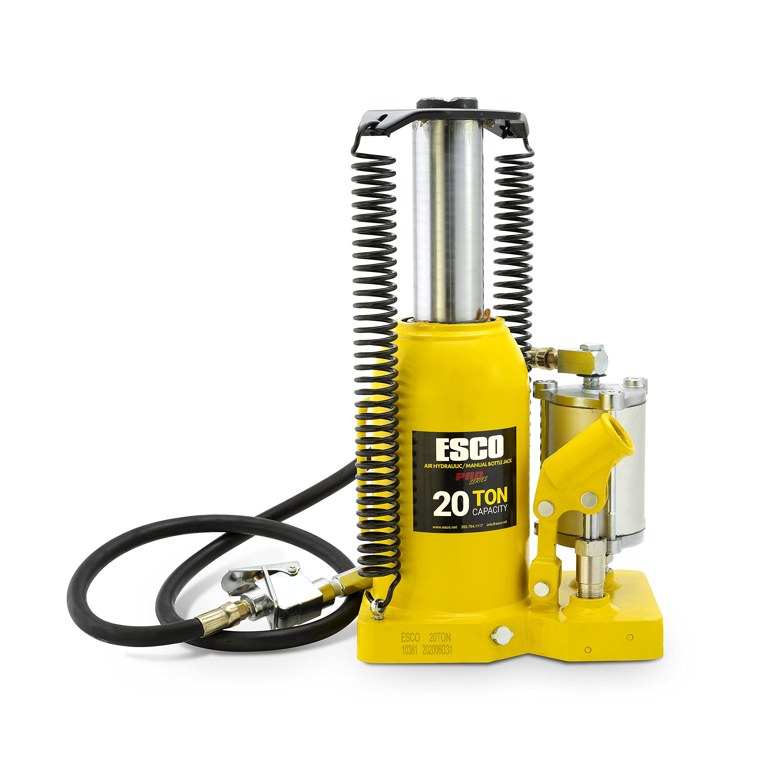 Pro Series 20 Ton Air Hydraulic Bottle Jack - Heavy Duty Car Lift for Trucks, SUVs & Auto Repair - Perfect for Garage, Workshop & Emergency Roadside Use