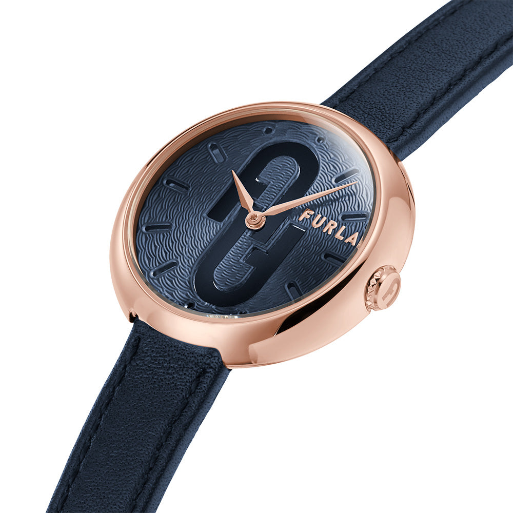 Furla WW00005004L33 Cosy Oceana Blue Leather Women's Watch - Stylish & Waterproof for Everyday Wear, Office & Casual Outings