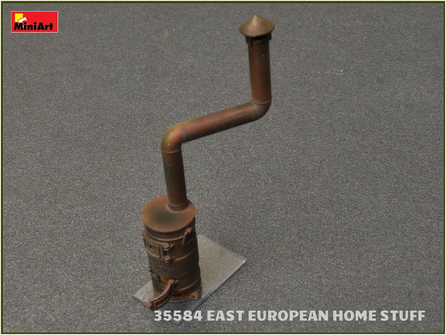 1/35 Scale Mini Art MA35584 Eastern European Household Furniture Model Kit - Tables, Chairs, Tableware & Stove for Diorama, Wargaming & Historical Display