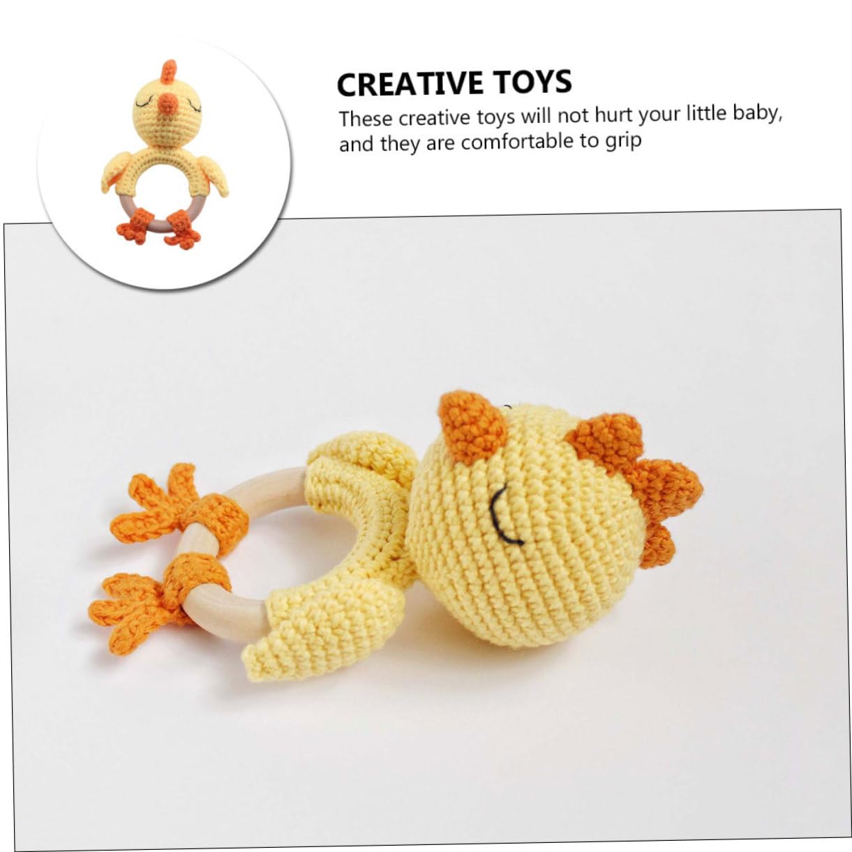 Totority 2 Pack Soft Plush Hand Bell Rattle Toys - Soothing Baby Toys for Newborns & Infants (Yellow) - Perfect for Sensory Play, Early Learning & Calming Fussy Babies