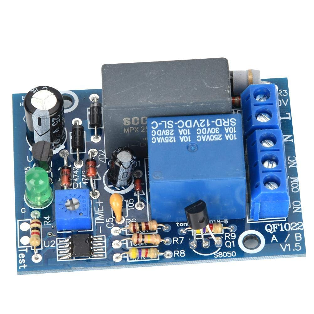 Adjustable Timer Relay Module 220VAC - 0 to 10 Minutes Delay Turn Off Switch for Home Automation, Industrial Control & DIY Projects
