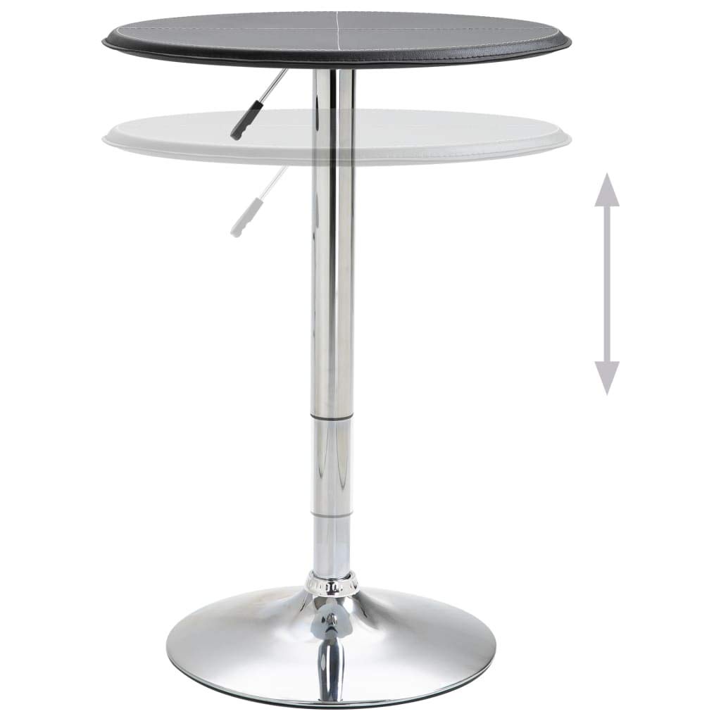 Modern Minimalist Adjustable Height Cocktail Pub Table - Black 23.6