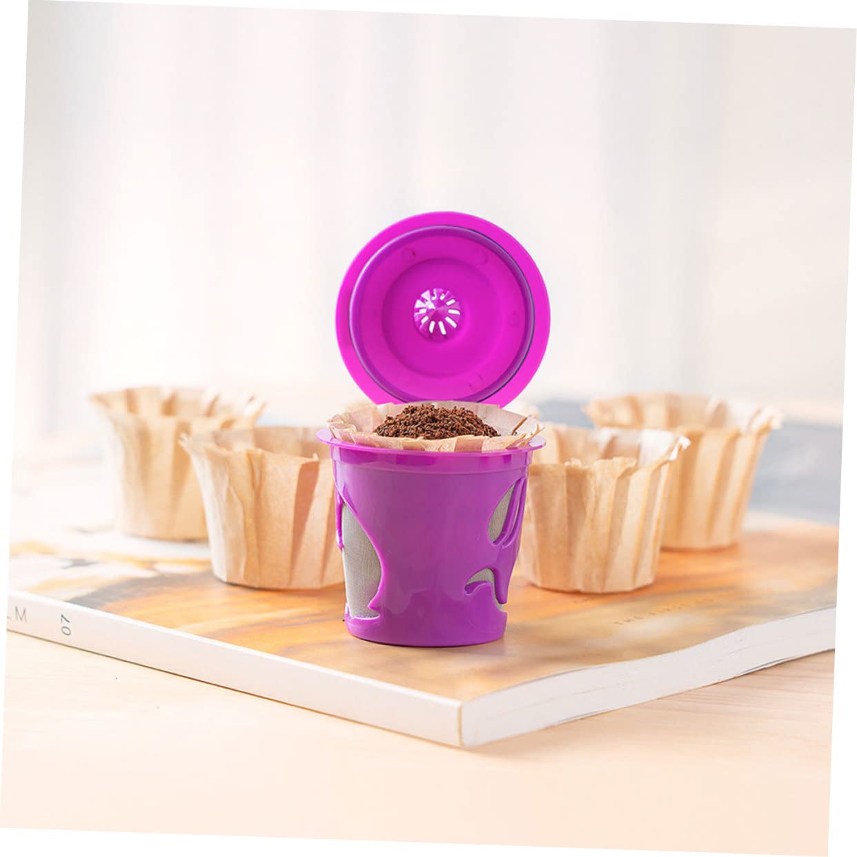 2 Pack Reusable Coffee Filters - Compact Stainless Steel Strainer Cups for Pour Over, Cold Brew & French Press - Eco-Friendly & Easy Clean