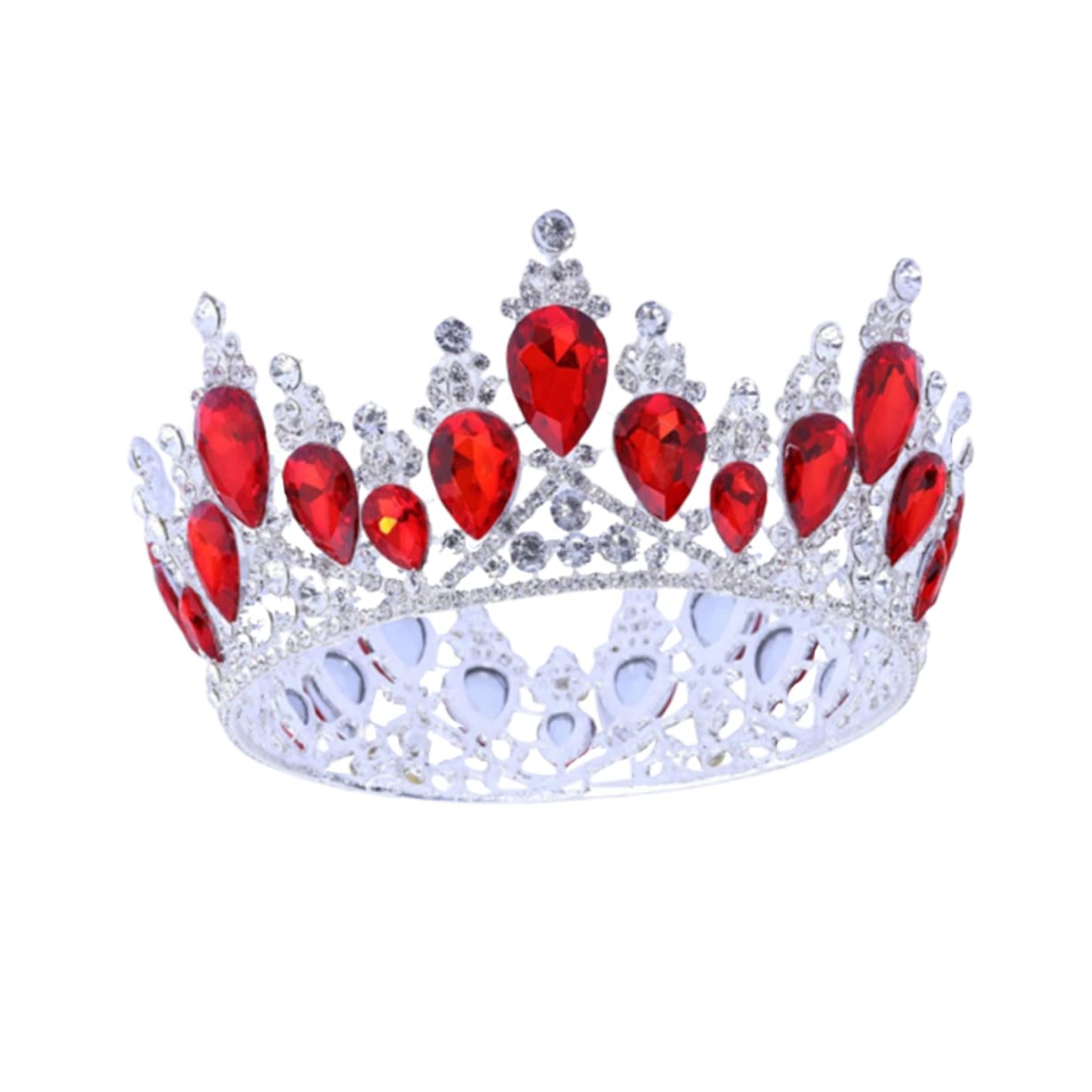 Sparkling Rhinestone Wedding Tiara - Crystal Bridal Crown for Princess, Birthday, Prom, Pageant & Quinceañera | Elegant Pearl Headband & Scarf Accessory for Brides, Wedding Dresses & Special Occasions