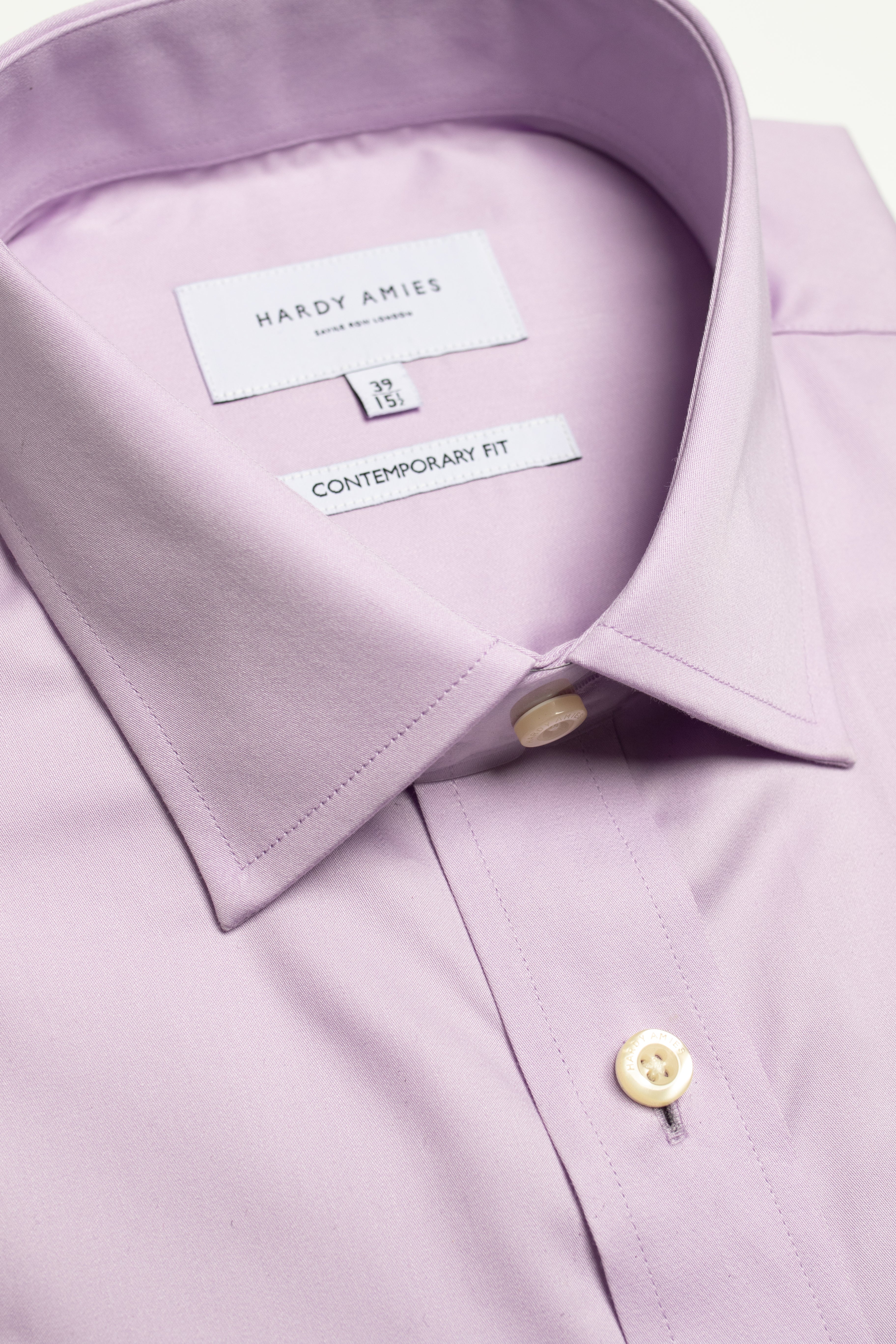 Lilac Plain Poplin Shirt for Women - Contemporary Fit Button Down Blouse for Office, Casual & Spring Outfits | Lightweight Breathable Work Shirt