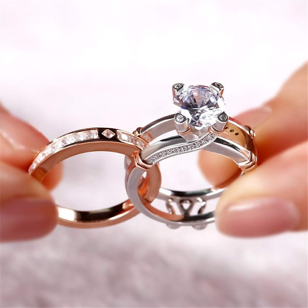 Jeulia Diamond Band Rings for Women - Sterling Silver CZ Interchangeable Ring Sets | Wedding, Engagement, Anniversary, Promise Ring, Bridal Jewelry Sets | Perfect for Proposals, Bridal Parties & Romantic Gifts