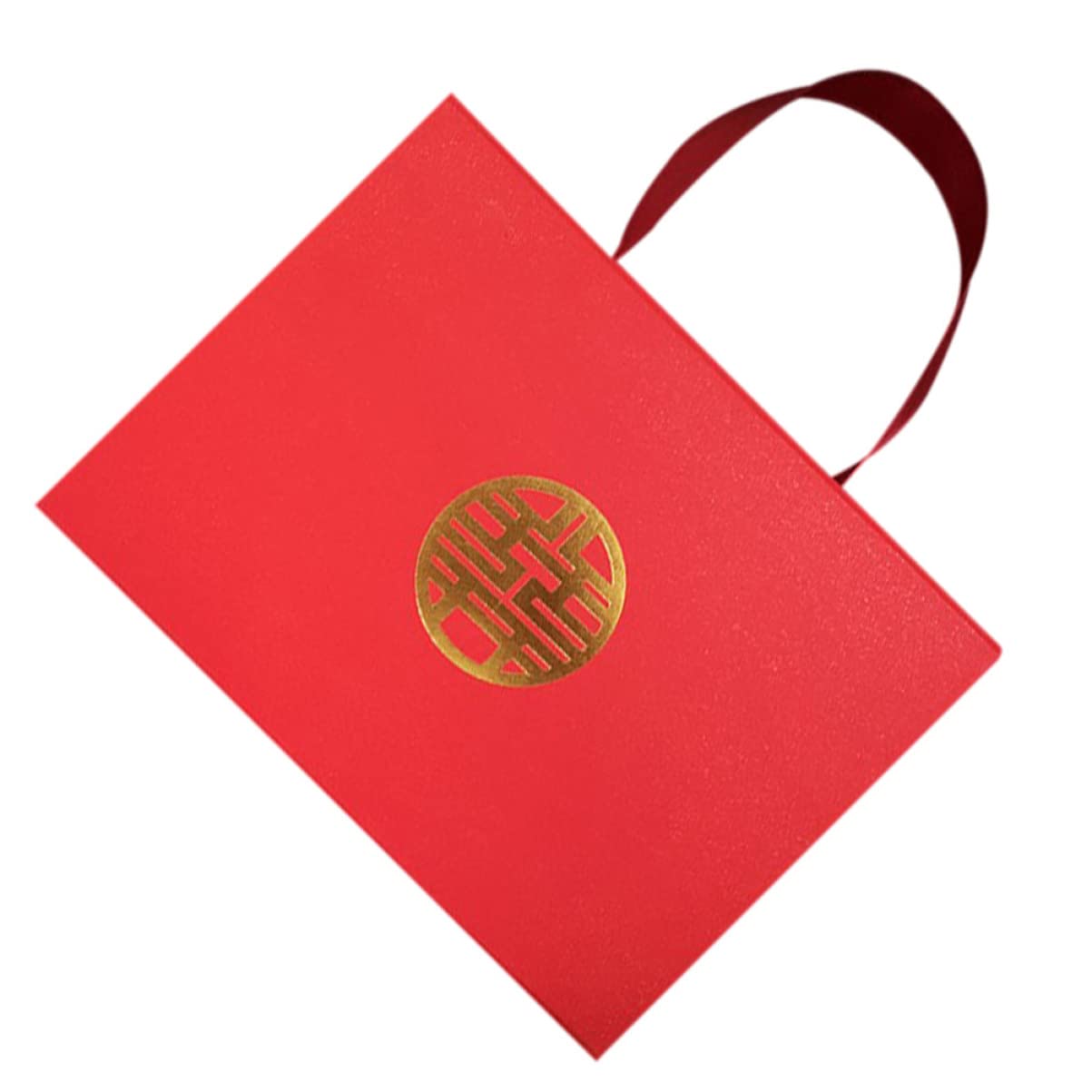 Elegant Red Wedding Candy Box with Handle - Perfect for Engagement Favors, Bridal Showers & Party Treats - Ideal for Wedding Favors, Baby Showers & Special Events