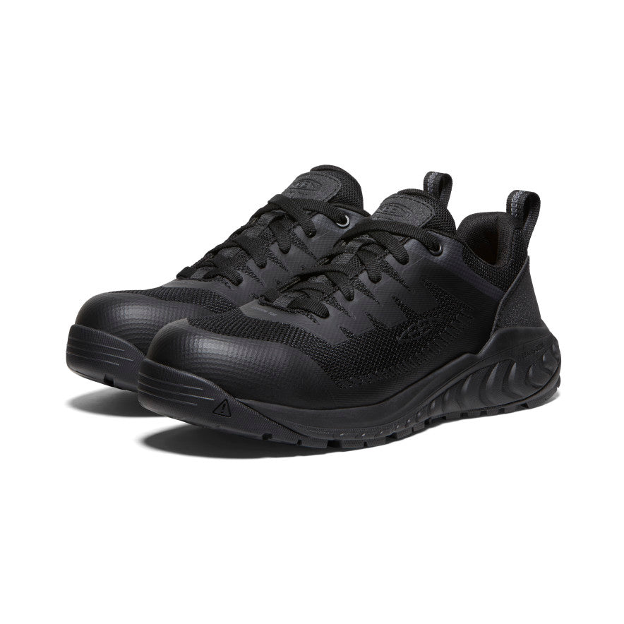 Men's Arvada ESD Work Sneaker with Carbon Toe - Black/Black | Slip-Resistant Safety Shoes for Electricians & Warehouse Workers